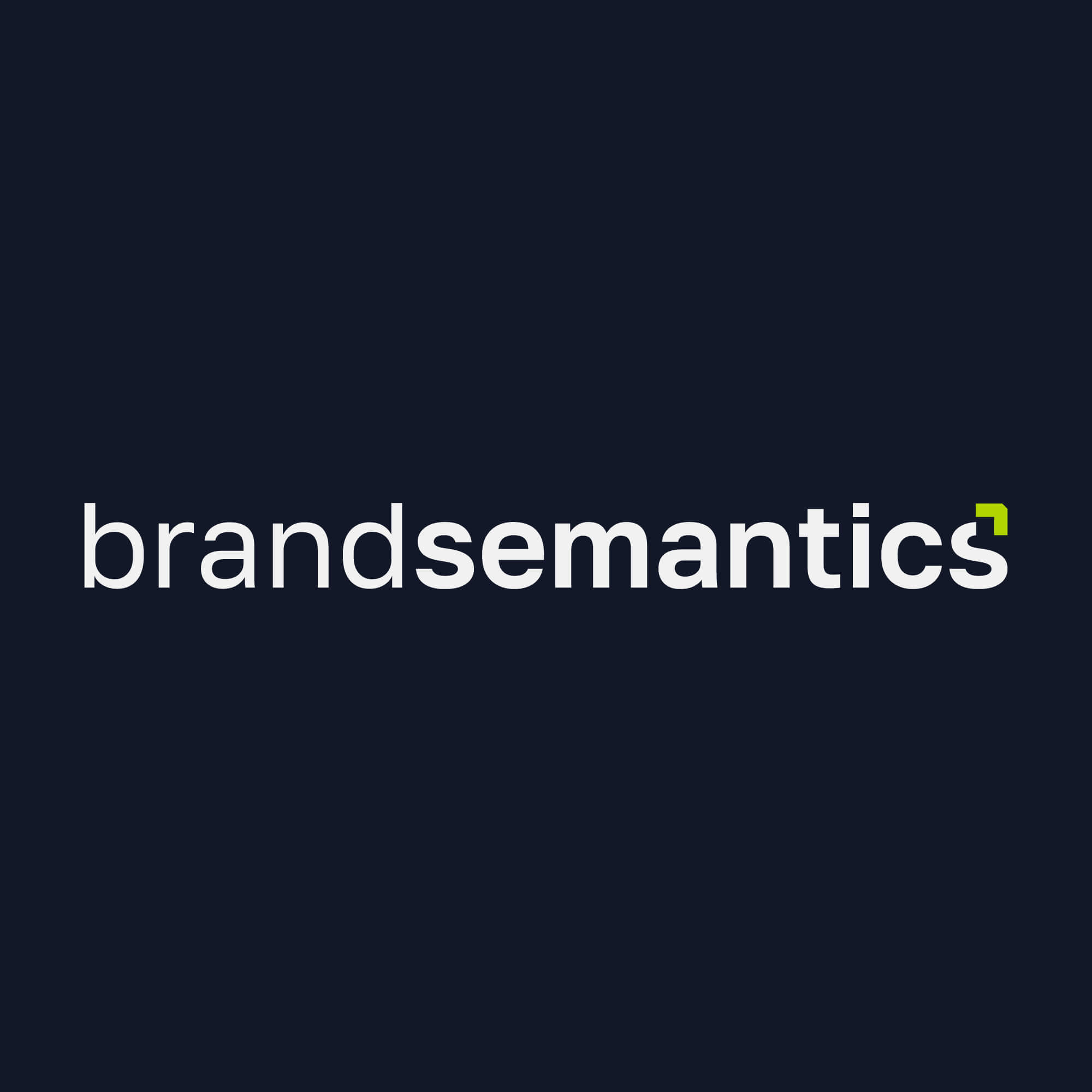 Brand Semantics Logo Logo von Brand Semantics, einem B2B-Beratungsunternehmen, das sich auf strategische Einblicke konzentriert.